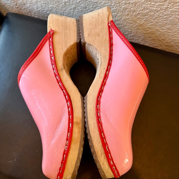 PINK Patent Leather 38 7.5 Clogs Genuine LOTTAS Lotta from Stockholm Sweden - Picture 6 of 11